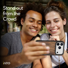 Load image into Gallery viewer, iPhone 17 Pro Case - MagSafe® Compatible - Walnut Wood - iATO Wooden Wonders