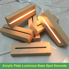 Load image into Gallery viewer, iATO Wooden Lamps, Bases & Holders Collection – Nightlights, Menu Displays & Calendar Stands in Wood & Acrylic - iATO Wooden Wonders