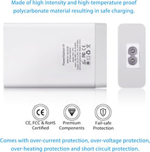 Load image into Gallery viewer, iATO 6 Port USB Charger 60W 12A Family Size Desktop Wall Charger. High Speed Rapid Fast Quick Charging Hub Station Power - White - iATO Awesome