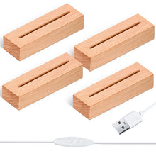 Load image into Gallery viewer, iATO Wooden Lamps, Bases & Holders Collection – Nightlights, Menu Displays & Calendar Stands in Wood & Acrylic - iATO Wooden Wonders