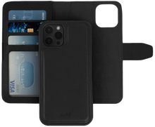 Load image into Gallery viewer, iPhone 13 Pro Case - MagSafe® Compatible - Black PU Leather Detachable Wallet - iATO Awesome