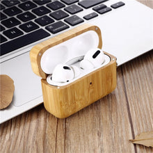 Load image into Gallery viewer, iATO AirPods Cases Collection – Handcrafted in Full Wood, Wood + Lanyard, Hybrid & Plastic-Back Designs - iATO Wooden Wonders