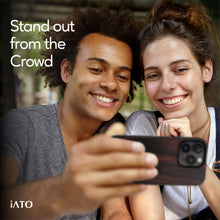 Load image into Gallery viewer, iPhone 16 Pro Max Case - MagSafe® Compatible - Ebony Wood - iATO Wooden Wonders