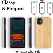Load image into Gallery viewer, iPhone 11 Case - Minimalistic Design - Bamboo Wood - iATO Awesome