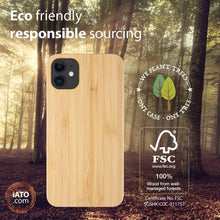 Load image into Gallery viewer, iPhone 11 Case - Minimalistic Design - Bamboo Wood - iATO Awesome