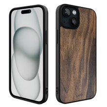 Load image into Gallery viewer, iPhone 15 Case - MagSafe® Compatible - Walnut Wood - iATO Awesome