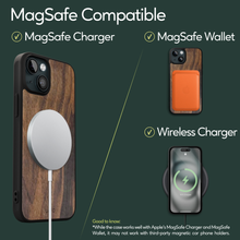 Load image into Gallery viewer, iATO Walnut Wood Case Compatible with iPhone 15 - iATO Awesome