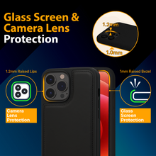 Load image into Gallery viewer, iPhone 13 Pro Max Case - MagSafe® Compatible - Black PU Leather - iATO Awesome