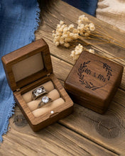 Load image into Gallery viewer, iATO Ring Boxes & Pendants Collection – Handcrafted in Wood, Glass & Engraved Finishes - iATO Wooden Wonders