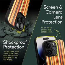 Load image into Gallery viewer, Sustainable wood iPhone 14 Pro Max cover. Screen & Camera Lens Protection with raised screen bevel.