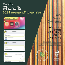 Load image into Gallery viewer, iPhone 16 Case - MagSafe® Compatible - Skateboard Wood - iATO Wooden Wonders