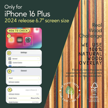 Load image into Gallery viewer, iPhone 16 Plus Case - MagSafe® Compatible - Skateboard Wood - iATO Wooden Wonders