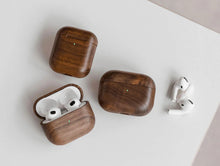 Load image into Gallery viewer, iATO AirPods Cases Collection – Handcrafted in Full Wood, Wood + Lanyard, Hybrid & Plastic-Back Designs - iATO Wooden Wonders