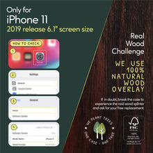 Load image into Gallery viewer, iPhone 11 Case - Ebony Wood - iATO Awesome