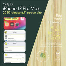 Load image into Gallery viewer, iPhone 12 Pro Max eco-friendly case. We use real natural wood overlay.