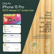 Load image into Gallery viewer, iPhone 15 Pro - iATO Bamboo Wood Case - Protective Design. - iATO Awesome