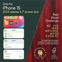 Load image into Gallery viewer, iPhone 15 - iATO Rose Wood Case - Protective Design. - iATO Awesome