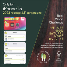 Load image into Gallery viewer, iPhone 15 - iATO Ebony Wood Case - Protective Design. - iATO Awesome