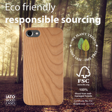 Load image into Gallery viewer, iPhone 7/8/SE 2020 & 2022 Case - Minimalistic Design - Cherry Wood - iATO Awesome