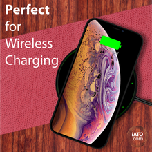 Load image into Gallery viewer, iPhone Xs Max Case - Rose Wood & Red Lizard Pattern Leather - iATO Awesome