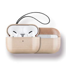 Load image into Gallery viewer, iATO AirPods Cases Collection – Handcrafted in Full Wood, Wood + Lanyard, Hybrid & Plastic-Back Designs - iATO Wooden Wonders