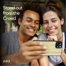 Load image into Gallery viewer, iPhone 15 Plus - iATO Bamboo Wood Case - Protective Design. - iATO Awesome
