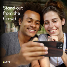 Load image into Gallery viewer, iPhone 15 - iATO Ebony Wood Case - Protective Design. - iATO Awesome