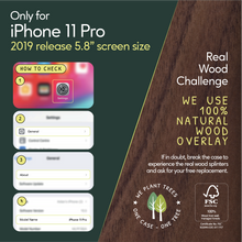 Load image into Gallery viewer, iPhone 11 Pro - iATO Walnut Wood Case - Protective Design. - iATO Awesome