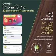 Load image into Gallery viewer, iPhone 13 Pro - iATO Walnut Wood Case - Protective Design. - iATO Awesome