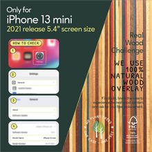 Load image into Gallery viewer, iPhone 13 mini - iATO Skateboard Wood Case - Protective Design. - iATO Awesome