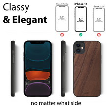 Load image into Gallery viewer, iPhone 11 - iATO Walnut Wood Case - Protective Design. - iATO Awesome
