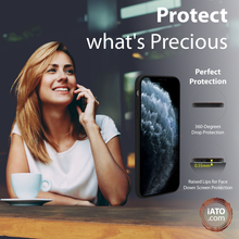 Load image into Gallery viewer, iPhone 11 Pro Max - iATO Bois de Rose Wood & Black Saffiano Leather Case - Protective Design. - iATO Awesome