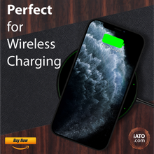 Load image into Gallery viewer, iPhone 11 Pro - iATO Bois de Rosewood & Black Saffiano Leather Case - Protective Design. - iATO Awesome