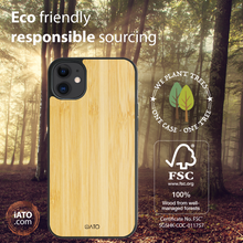 Load image into Gallery viewer, iPhone 11 - iATO Bamboo Wood Case - Protective Design. - iATO Awesome

