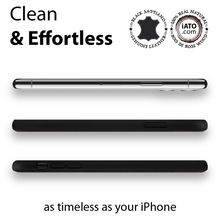 Load image into Gallery viewer, iPhone 11 Pro Max - iATO Bois de Rose Wood & Black Saffiano Leather Case - Protective Design. - iATO Awesome