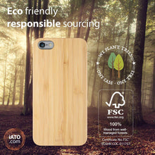 Load image into Gallery viewer, iPhone 6s Plus / 6 Plus Case. Real Natural Bamboo Wood. Minimalistic Design. - iATO Awesome Accessories
