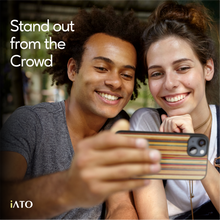 Load image into Gallery viewer, iPhone 14 Plus - iATO Skateboard Wood Case - Protective Design. - iATO Awesome