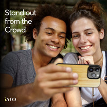 Load image into Gallery viewer, iPhone 14 Pro - iATO Bamboo Wood Case - Protective Design. - iATO Awesome