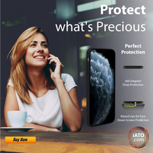 Load image into Gallery viewer, iPhone 11 Pro Max - iATO Bois de Rose Wood & Black Croco Leather Case - Protective Design. - iATO Awesome