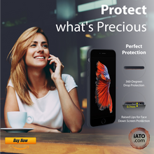 Load image into Gallery viewer, iPhone 6s/6 - iATO Bois de Rosewood & Black Saffiano Leather Case - Protective Design. - iATO Awesome