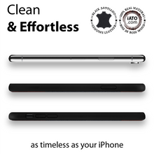 Load image into Gallery viewer, iPhone 8 Plus / 7 Plus Case. Real Bois de Rosewood & Black Saffiano Leather. - iATO Awesome Accessories