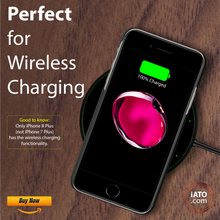 Load image into Gallery viewer, iPhone 8 Plus / 7 Plus Case. Real Natural Walnut Wood. Minimalistic Design. - iATO Awesome Accessories