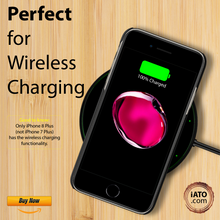 Load image into Gallery viewer, iPhone 8 Plus / 7 Plus Case. Real Natural Bamboo Wood. Minimalistic Design. - iATO Awesome Accessories