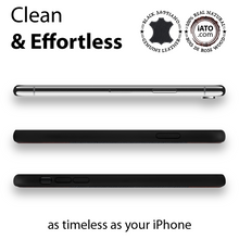 Load image into Gallery viewer, iPhone XR Case. Real Bois de Rosewood & Black Saffiano Leather. - iATO Awesome Accessories