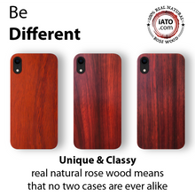 Load image into Gallery viewer, iPhone XR Case. Real Natural Rose Wood. Minimalistic Design. - iATO Awesome Accessories