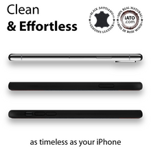 Load image into Gallery viewer, iPhone Xs Max Case. Real Bois de Rosewood & Black Saffiano Leather. - iATO Awesome Accessories