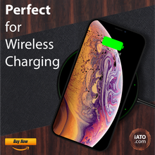 Load image into Gallery viewer, iPhone Xs Max Case. Real Bois de Rosewood & Black Saffiano Leather. - iATO Awesome Accessories