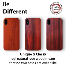Load image into Gallery viewer, iPhone Xs Max Case. Real Natural Rose Wood. Minimalistic Design. - iATO Awesome Accessories