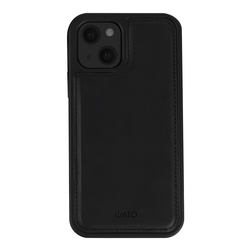 iPhone 13 mini - iATO Black PU Leather Case - Protective Design. - iATO Awesome