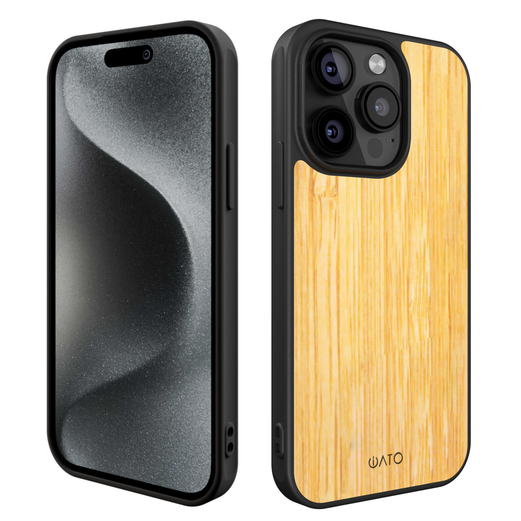 iPhone 15 Pro Case - MagSafe® Compatible - Bamboo Wood